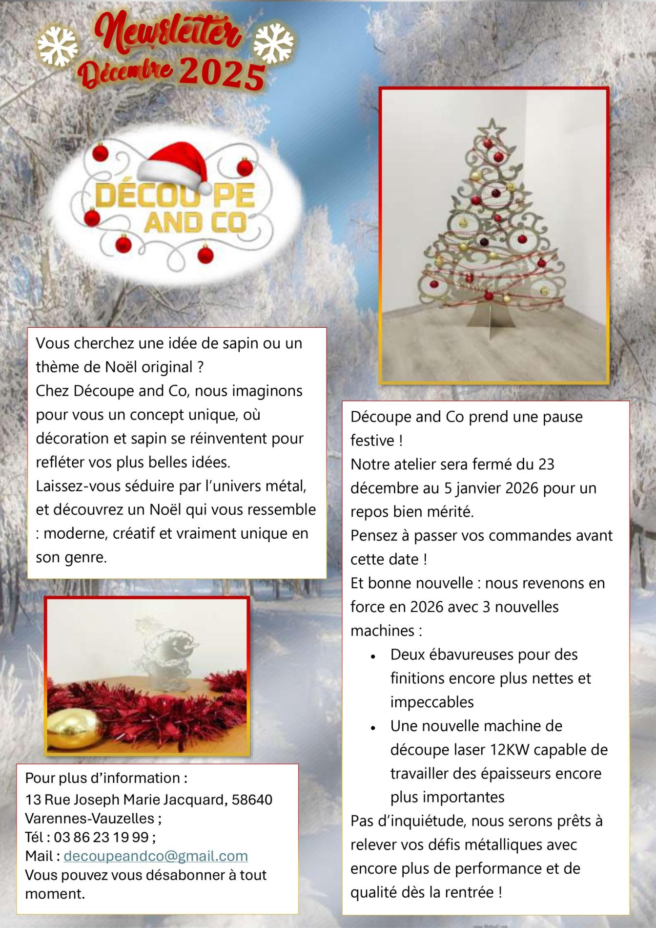 Newsletter d&eacute;cembre 2025